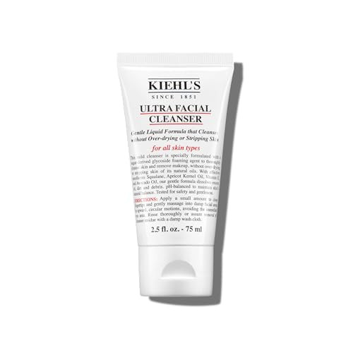 Kiehl's Ultra Facial Cleanser, Gentle Face Wash for All Skin Types, Foaming and Hydrating Formula, Gently Exfoliates and Moisturizes, Removes Makeup and Oil, Dermatologist-Tested and Fragrance-Free | Amazon (US)