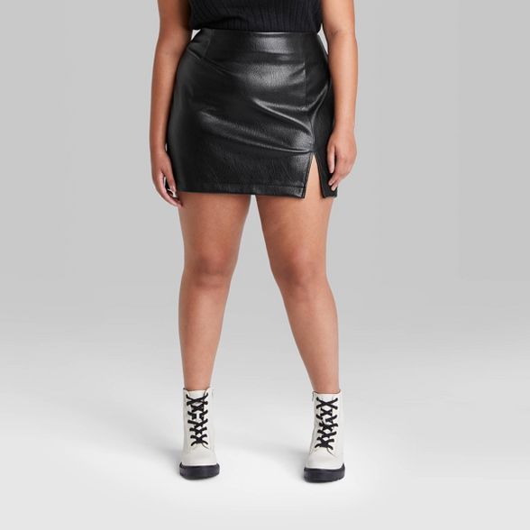 Women's High-Rise Notch Front Mini Skirt - Wild Fable™ | Target
