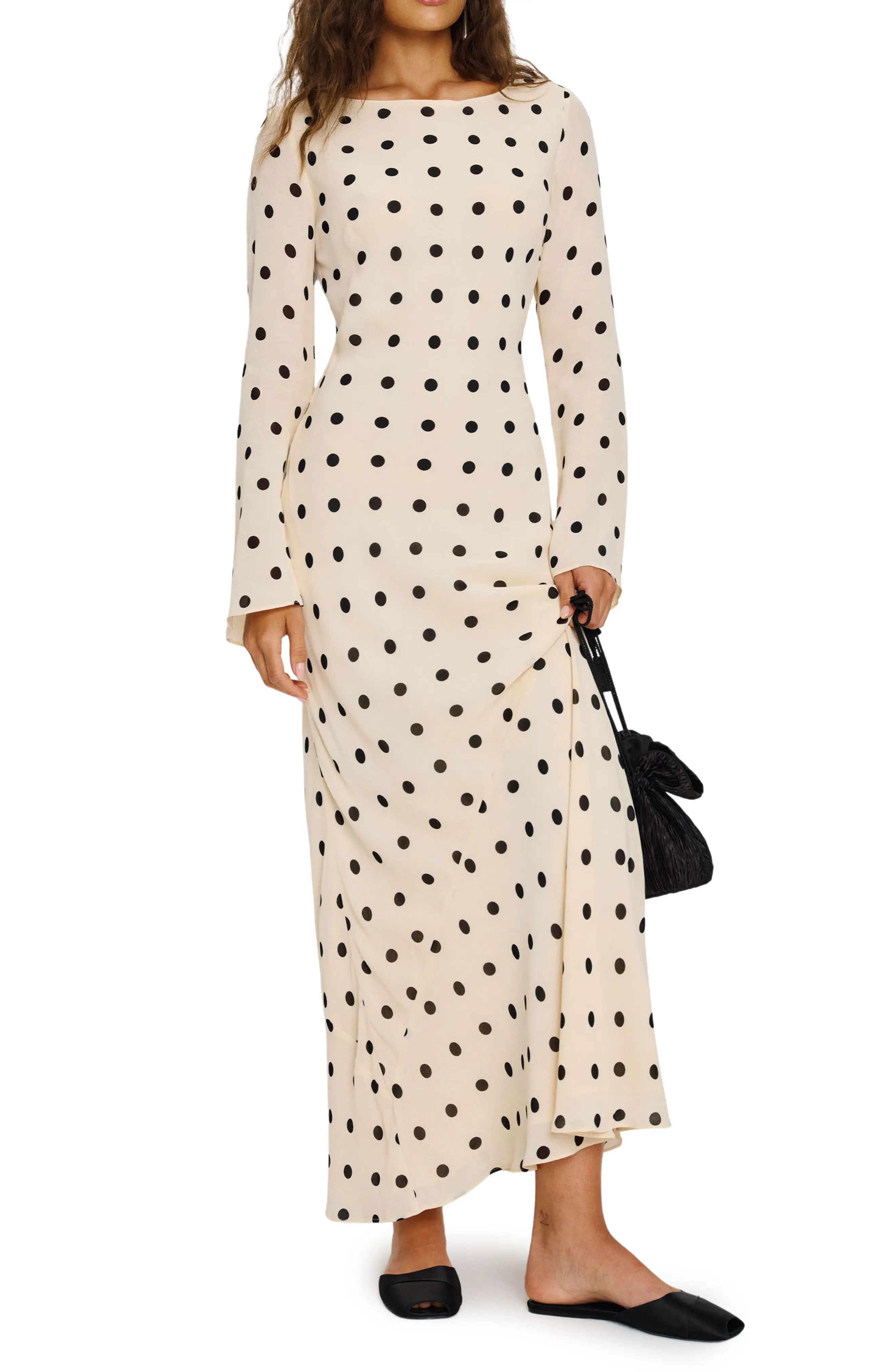 Esra Polka Dot Long Sleeve Maxi Dress (Women) | Nordstrom | Nordstrom
