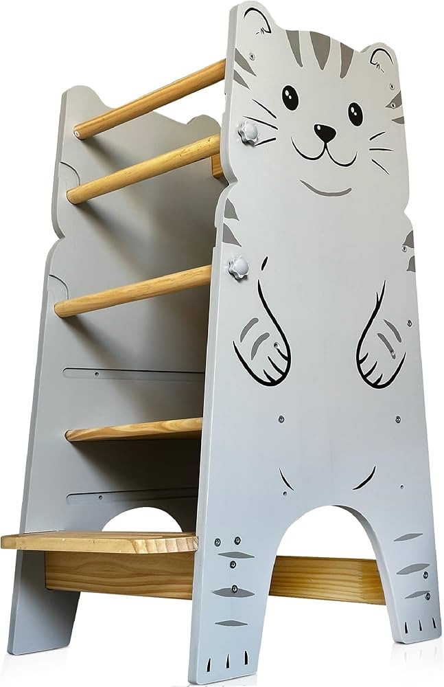 Shandra Toddler Tower Adjustable Stool - Montessori Toddler Kitchen Stool Helper, Toddler Standin... | Amazon (US)