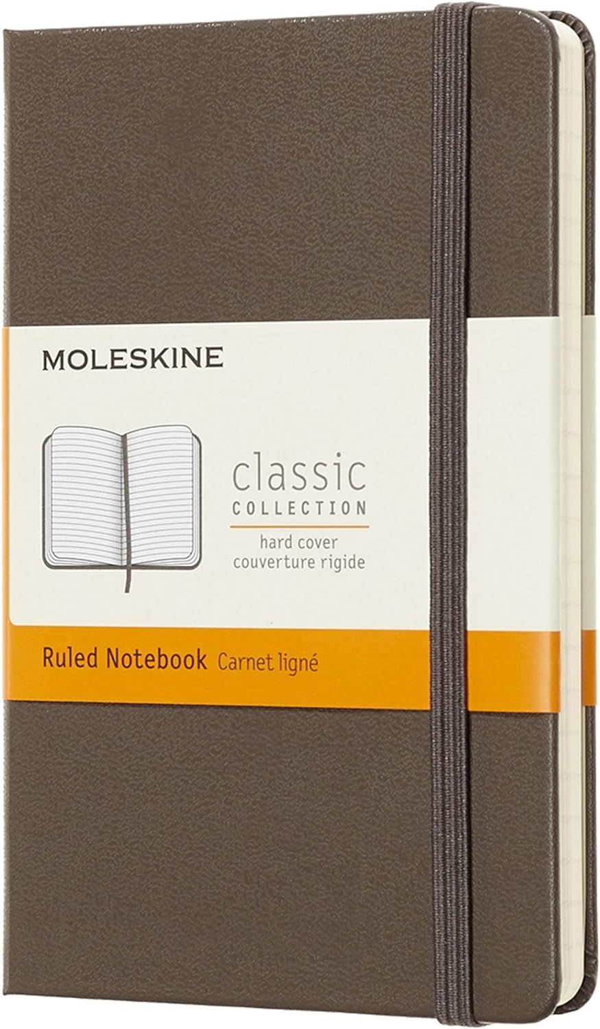 Moleskine Classic Notebook, Hard Cover, Pocket (3.5" x 5.5") Ruled/Lined, Earth Brown, 192 Pages | Amazon (US)