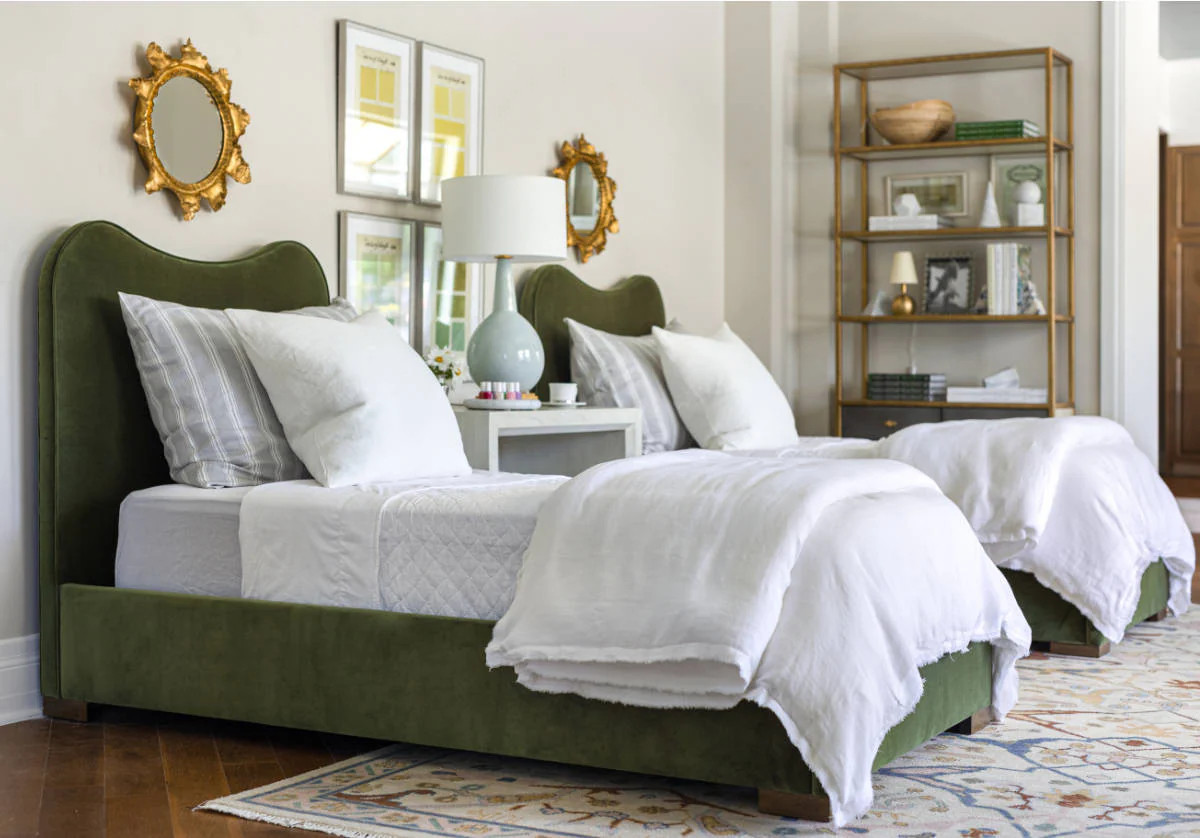 MARLO BED | Moss Velvet | Alice Lane Home Collection