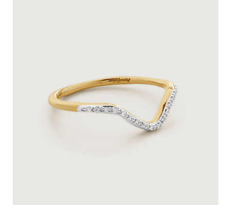 Riva Diamond Wishbone Stacking Ring | Monica Vinader (Global)