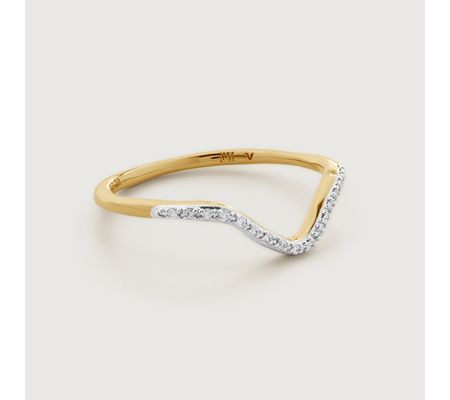 Riva Diamond Wishbone Stacking Ring | Monica Vinader (Global)