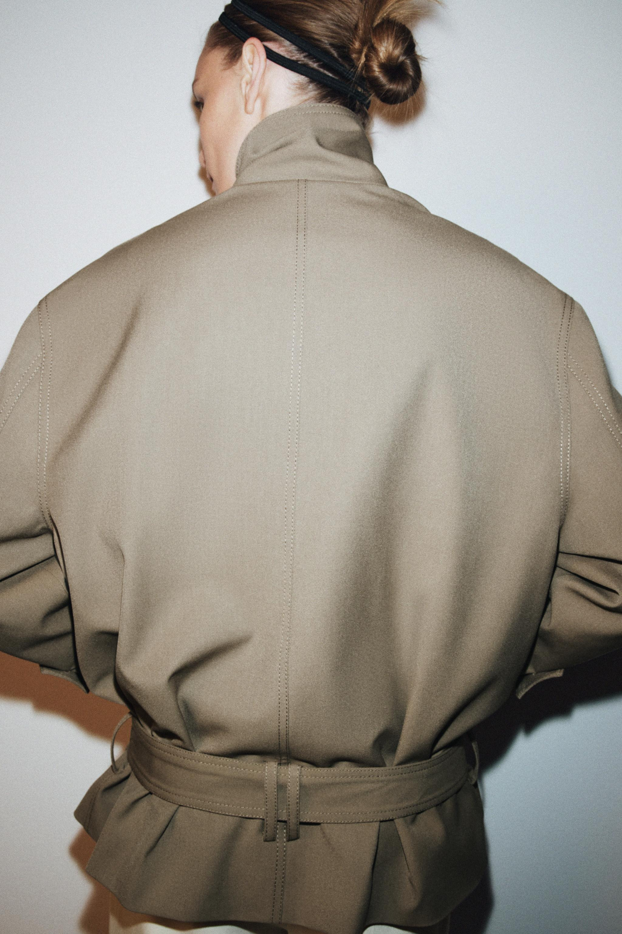 ZW COLLECTION FLOWING JACKET WITH BELT | Zara UK