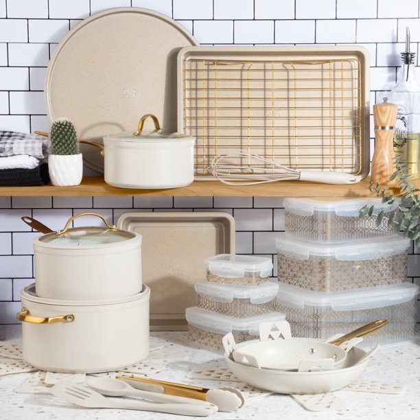 Thyme & Table 32-Piece Cookware & Bakeware walmart kitchen finds walmart essentials walmart finds  | Walmart (US)