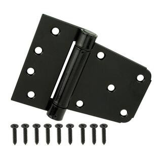 Everbilt 3-1/2 in. Black Spring Tee Hinge 20234 | The Home Depot