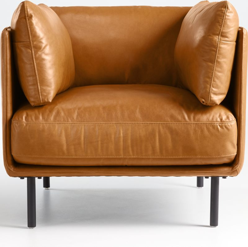 Wells Leather Chair + Reviews | Crate and Barrel | Crate & Barrel