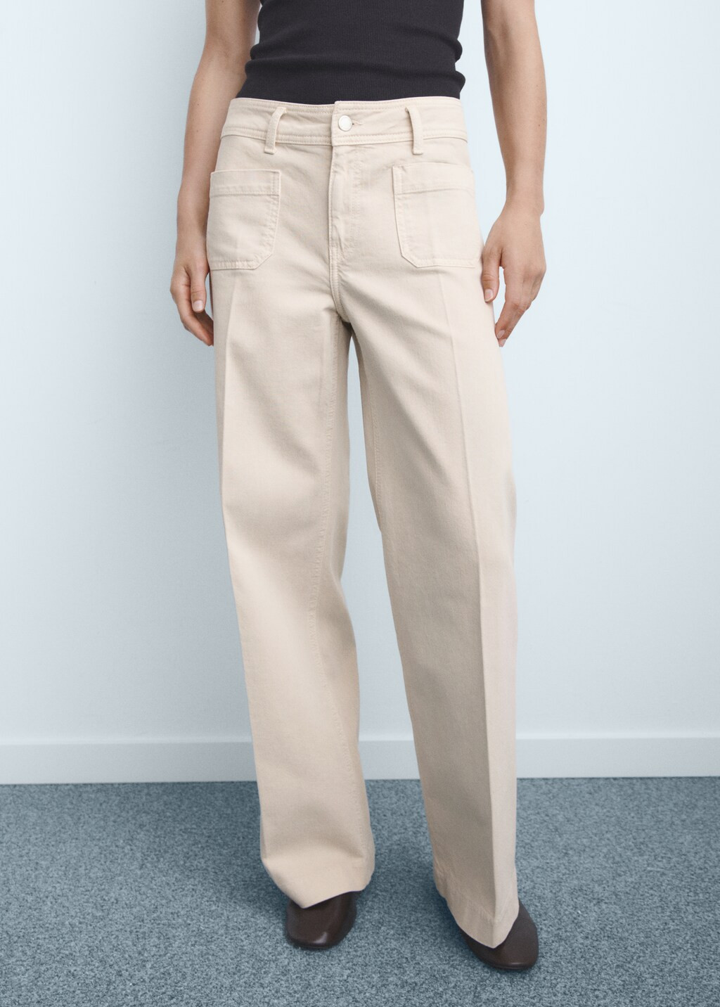 Wide-leg jeans with pockets - Women | MANGO United Kingdom | MANGO (UK)