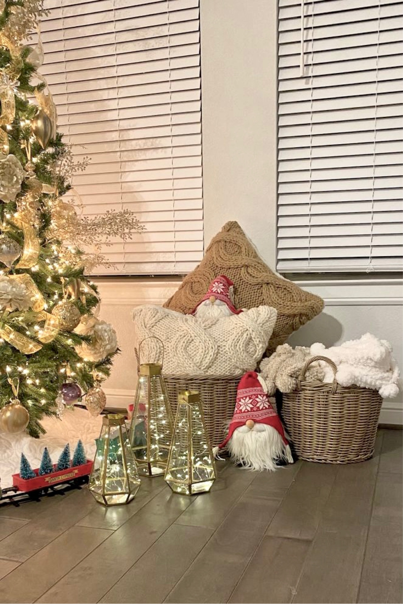 Christmas tree. Christmas skirt. Baskets. Throw. Throw blankets. Gnomes. Pillows. Lanterns. Trains. Christmas tree decoration. Christmas decorating. Pottery Barn Christmas decor. Amazon finds. 

#LTKHoliday #LTKhome #LTKSeasonal
