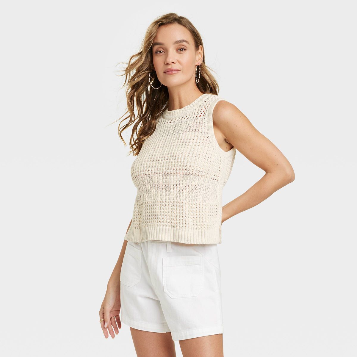 Women's Openwork Sweater Tank Top - Universal Thread™ | Target