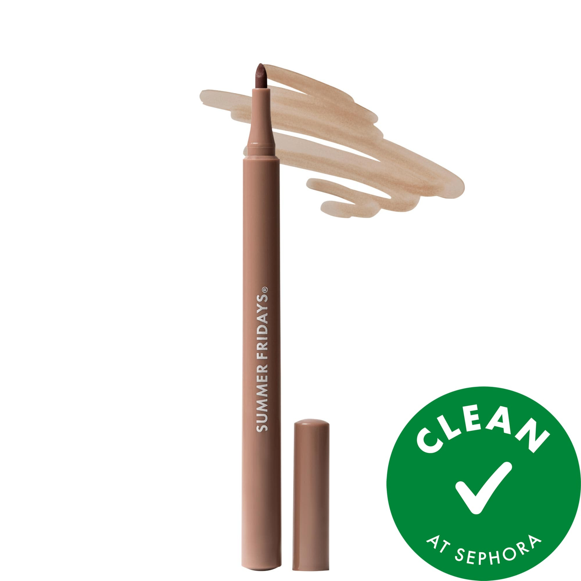 Summer Fridays Flushed Lip Stain 12HR Transfer-Proof Lip Tint Almond - soft neutral brown | Sephora (US)
