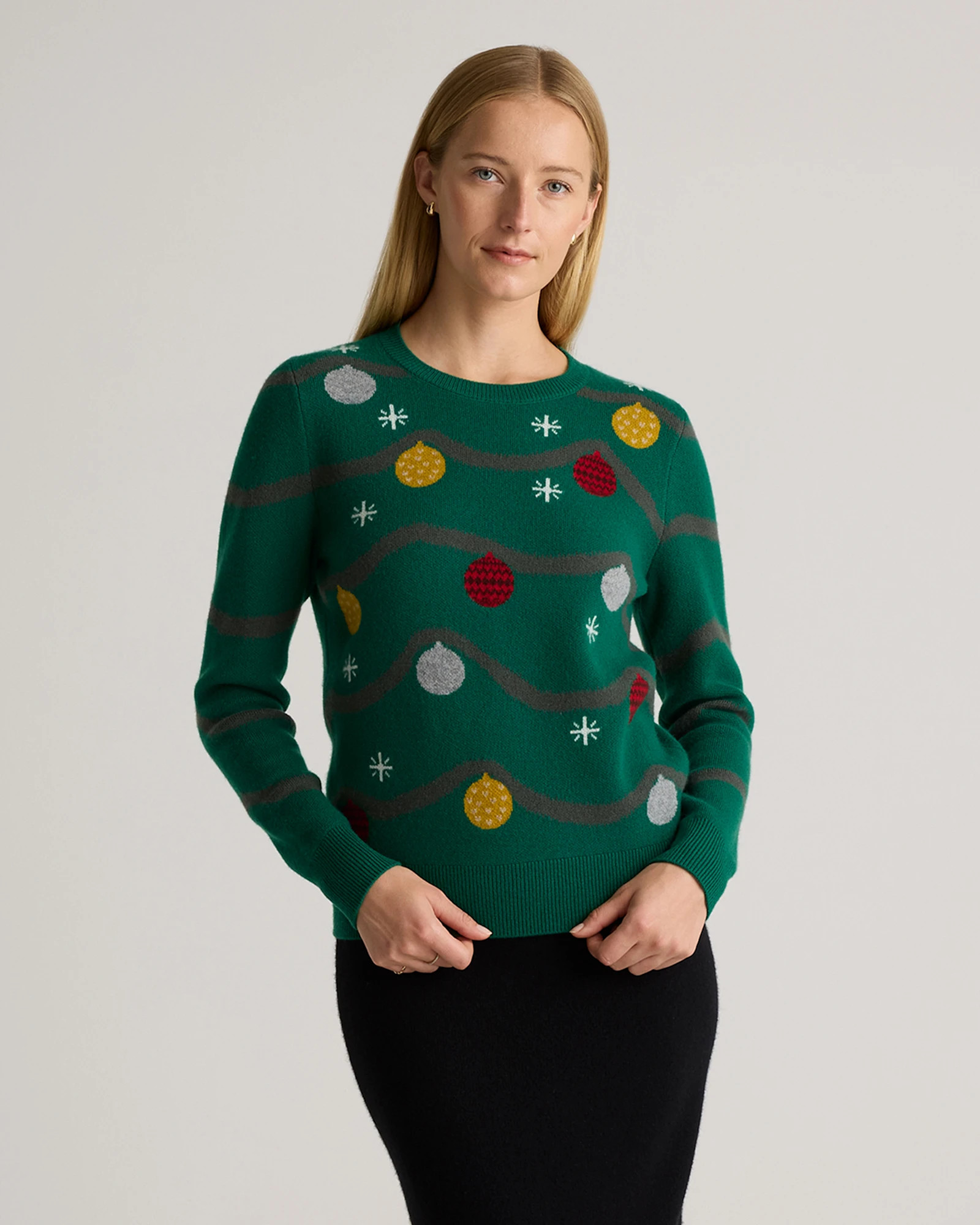 Mongolian Cashmere Garland Christmas Sweater | Quince