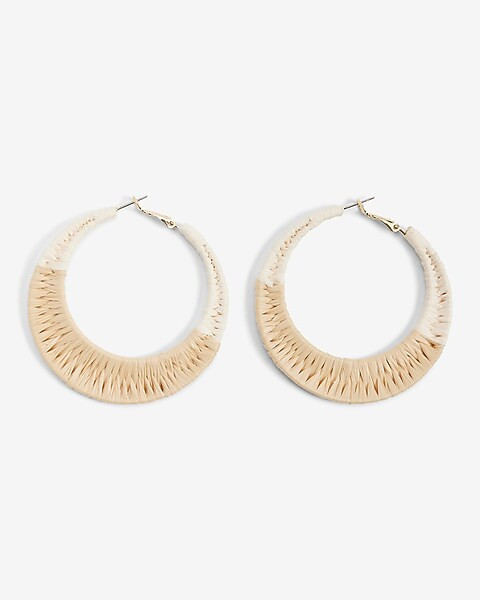 Large Wrapped Hoop Earrings | Express