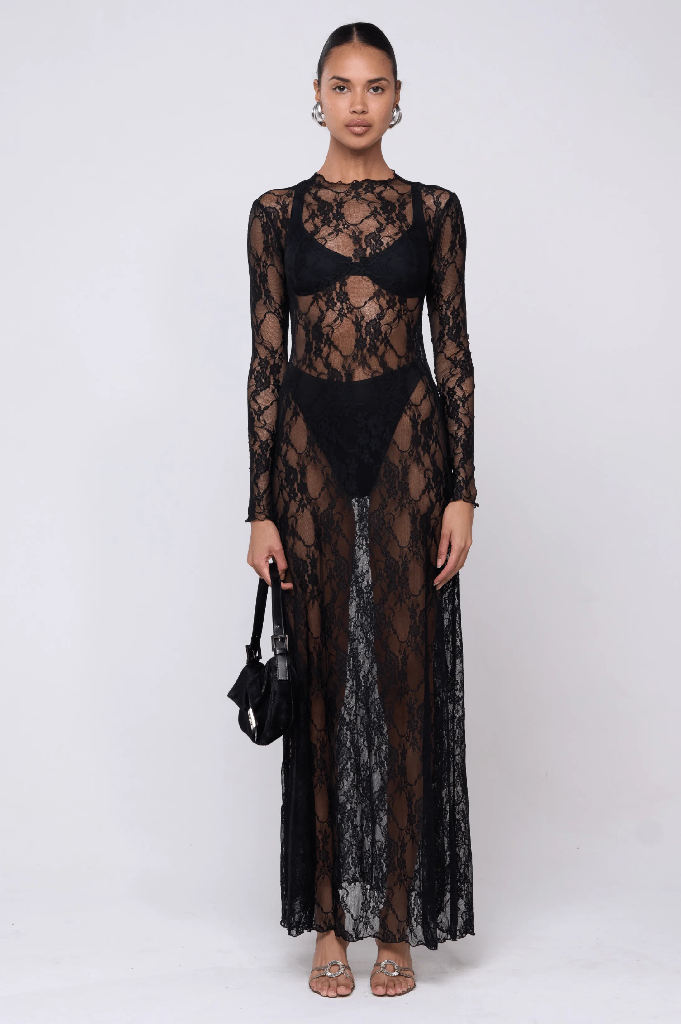 Lyon Lace Dress in Black Lace | RESA / SHOP-RESA.COM