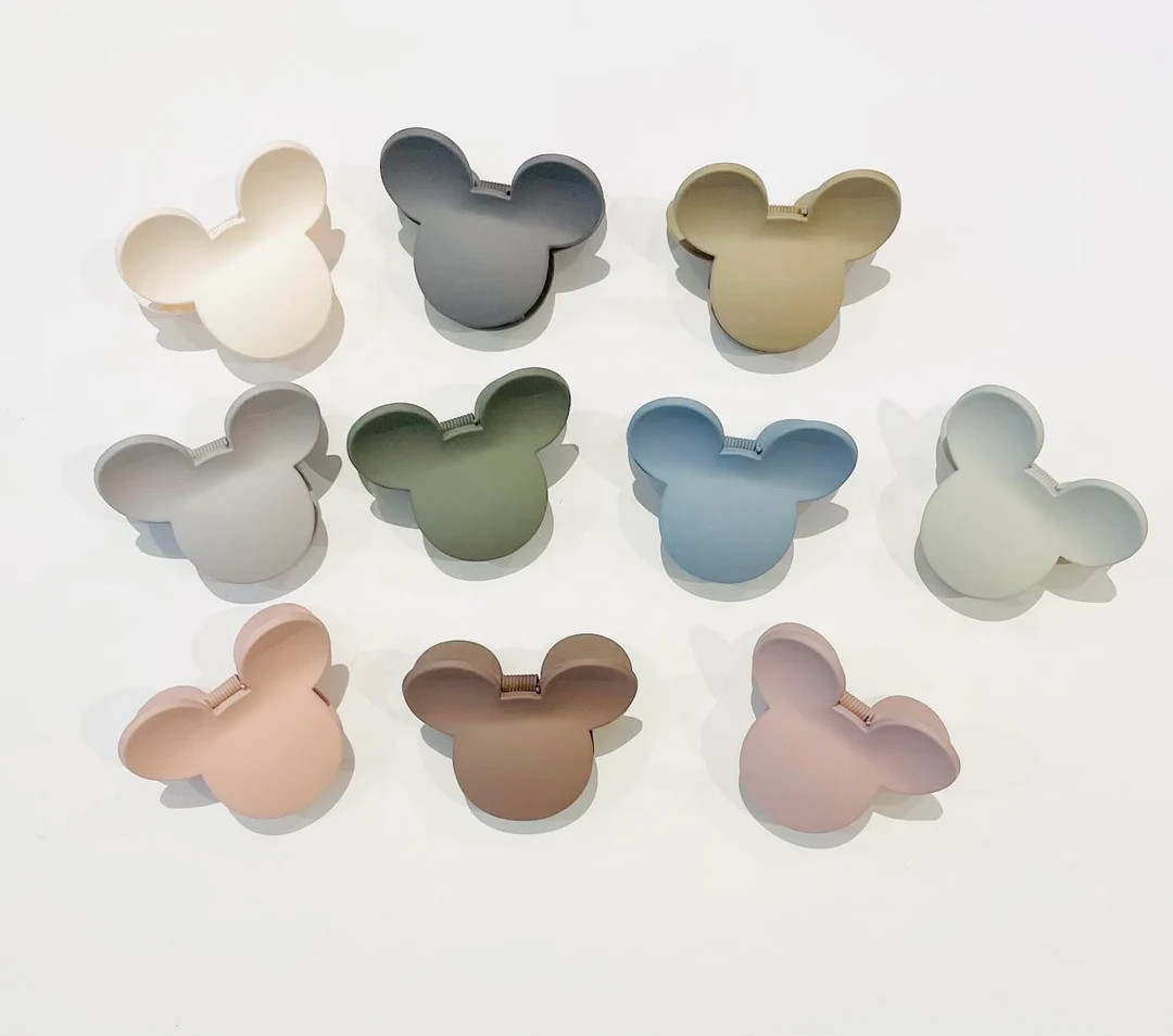 micky acrylic claw clips, mouse ear acrylic claw clips, claw clips, acrylic claw clips, comfortab... | Etsy (US)