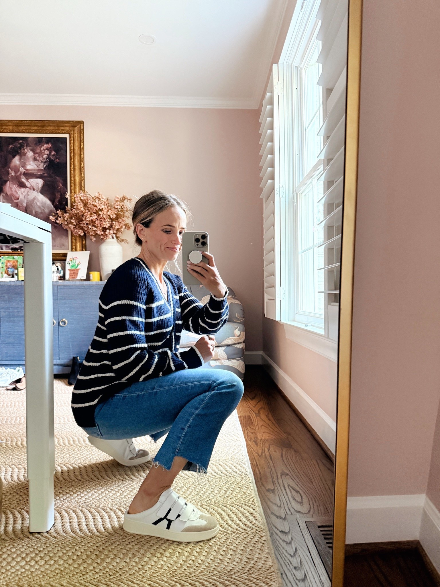 Striped cardigan is such a good price (wearing an XS)! The Veronica beard sneaker mules are some of my favorites! And I’m so excited about my new Madewell navy suede tote!

#LTKShoeCrush #LTKItBag #LTKStyleTip