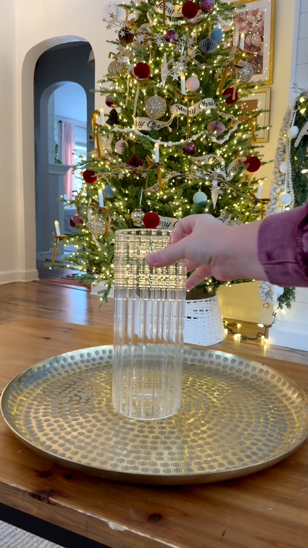 The prettiest coffee table candle centerpiece!

#LTKHome #LTKHoliday