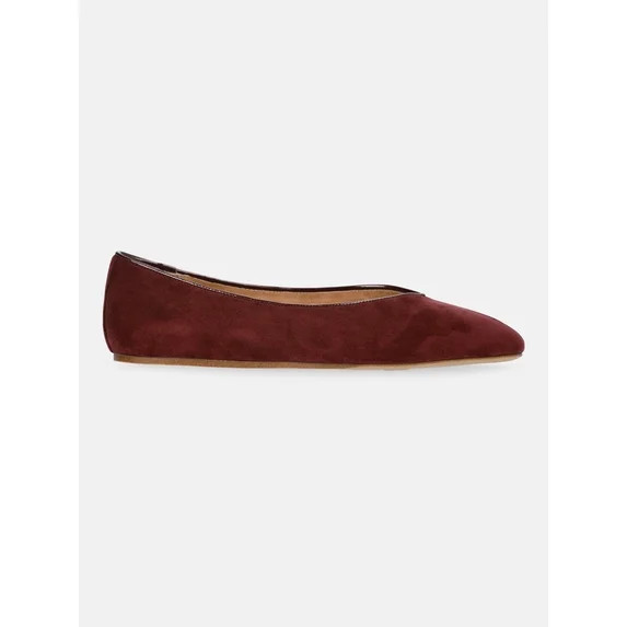 Scenario Women's Faux Suede Ballet Flats | Walmart (US)
