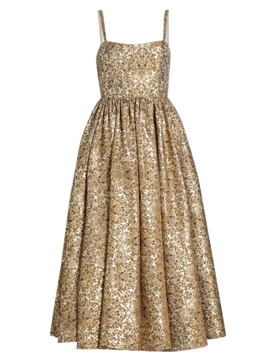 Fay Metallic Jacquard Midi-Dress | Saks Fifth Avenue