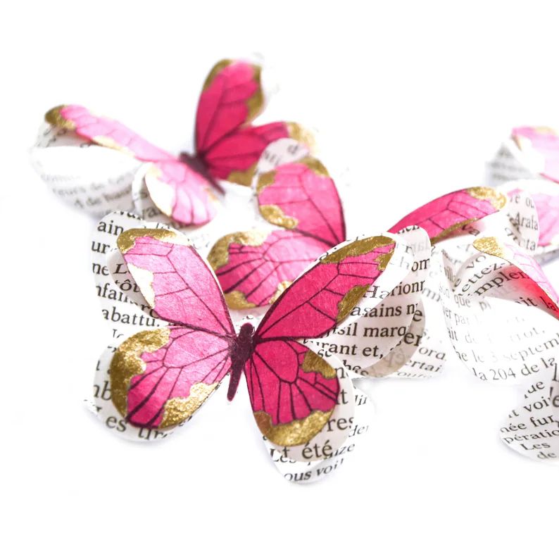 Paper Butterflies for Enchanted Forest Prom, Butterfly Decorations for Fairy Party, 3d Butterflie... | Etsy (US)