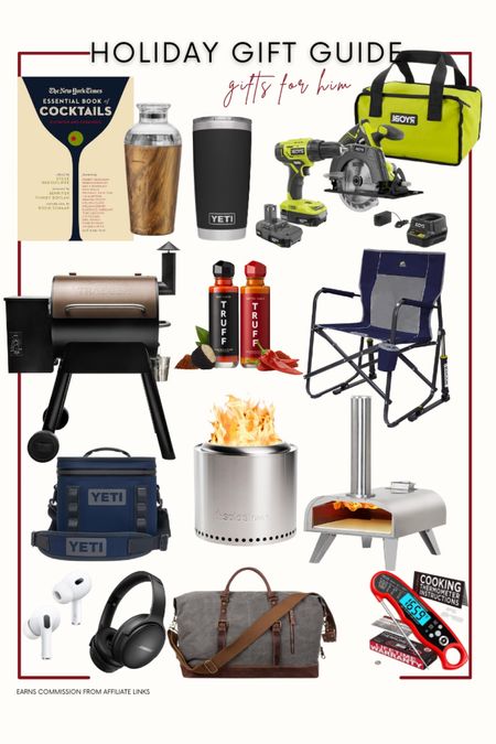 Holiday gifts for him.
Traeger, yeti, Ryobi, tools, pizza, oven, solo stove, canvas, bag, yeti, cooler, mixer, thermometer, AirPods, beats,

#LTKmens #LTKSeasonal #LTKGiftGuide