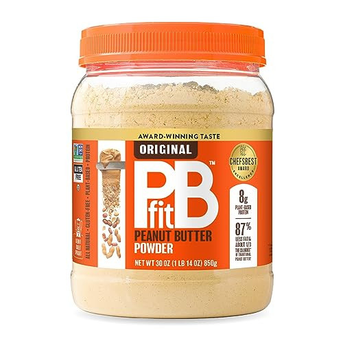 PBfit 30 Ounce Classic Peanut Butter Powder, Powdered Peanut Butter Spread From Real Roasted Peanuts, 8g of Protein 8% DV, Gluten-Free, 60 calories, 87% less fat (Pack of 1) | Amazon (US)