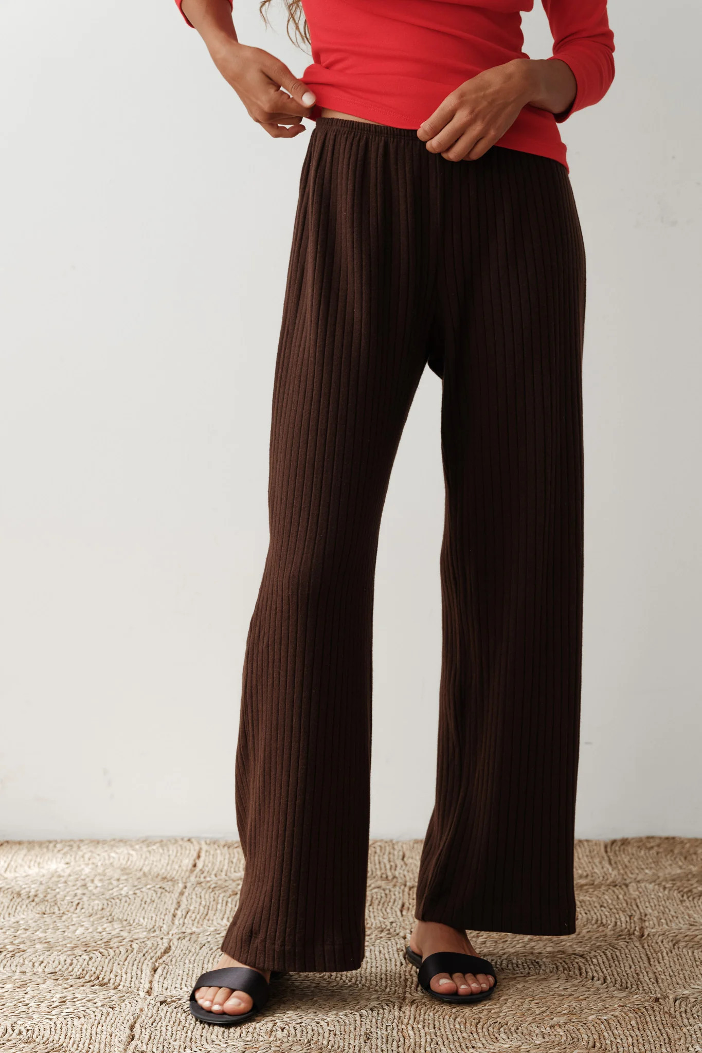 The Sweater Rib Simple Pant | DONNI.