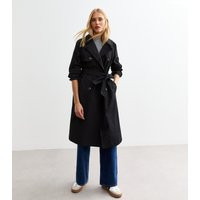 Women's Black Double Breasted Trench Coat New Look | New Look (UK)