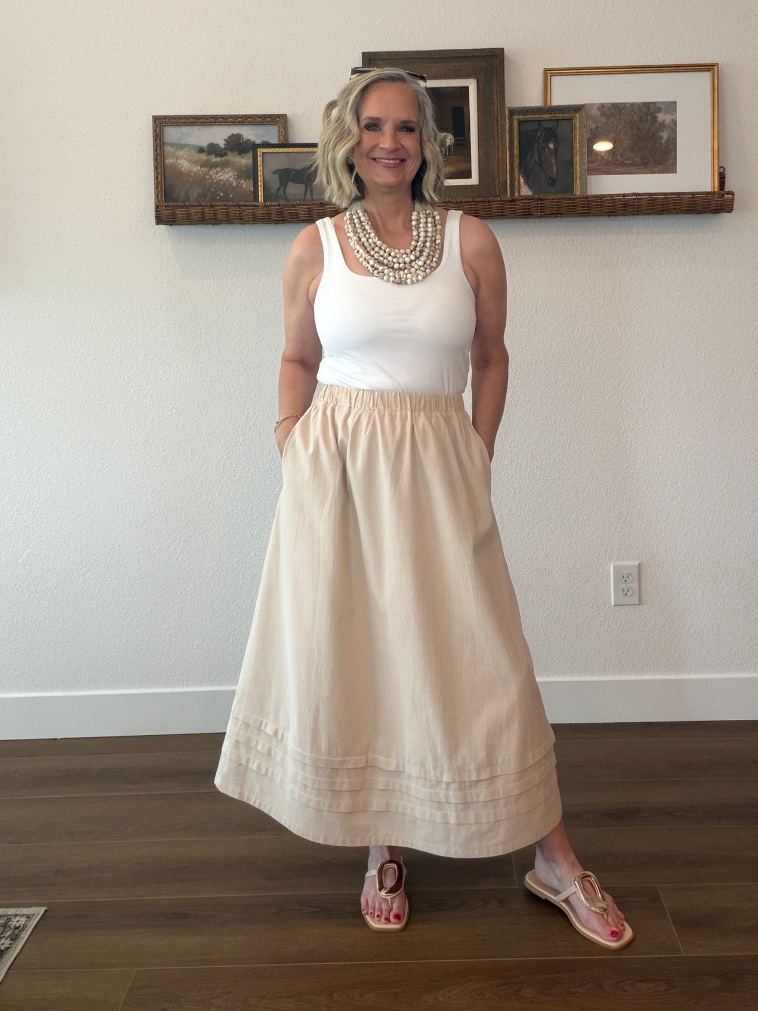 Skirts for summer!
Wearing a M

Midi skirt, statement necklace, sandals, tank top, Target, Amazon, neutral style, affordable fashion, over 50

#LTKootd #LTKOver40 #LTKSaleAlert