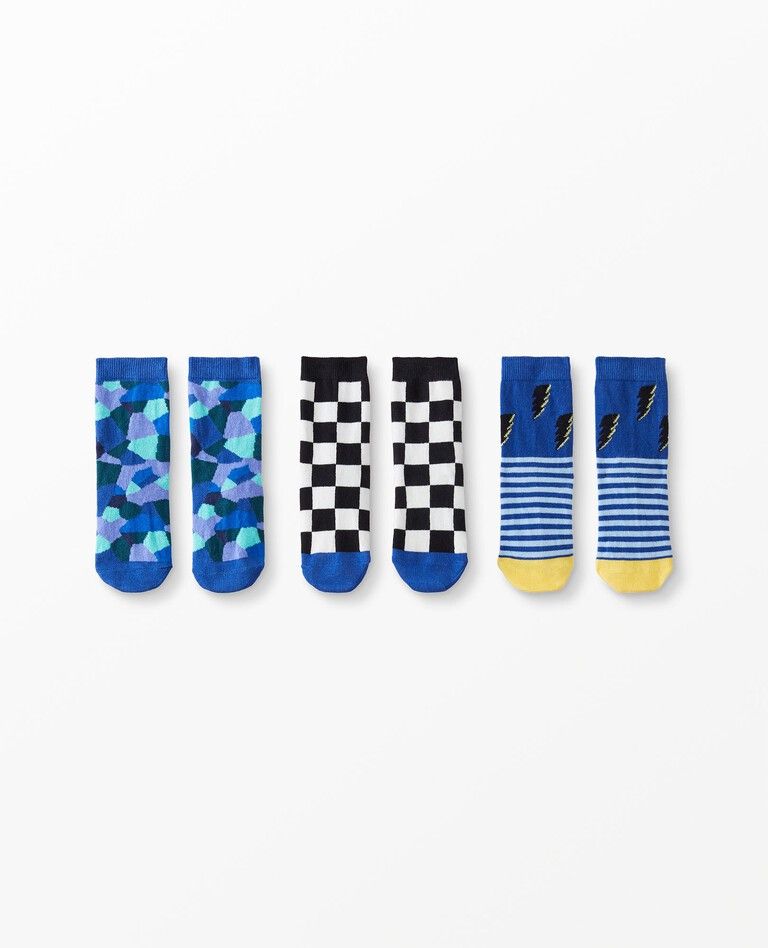 Print Crew Sock 3-Pack | Hanna Andersson