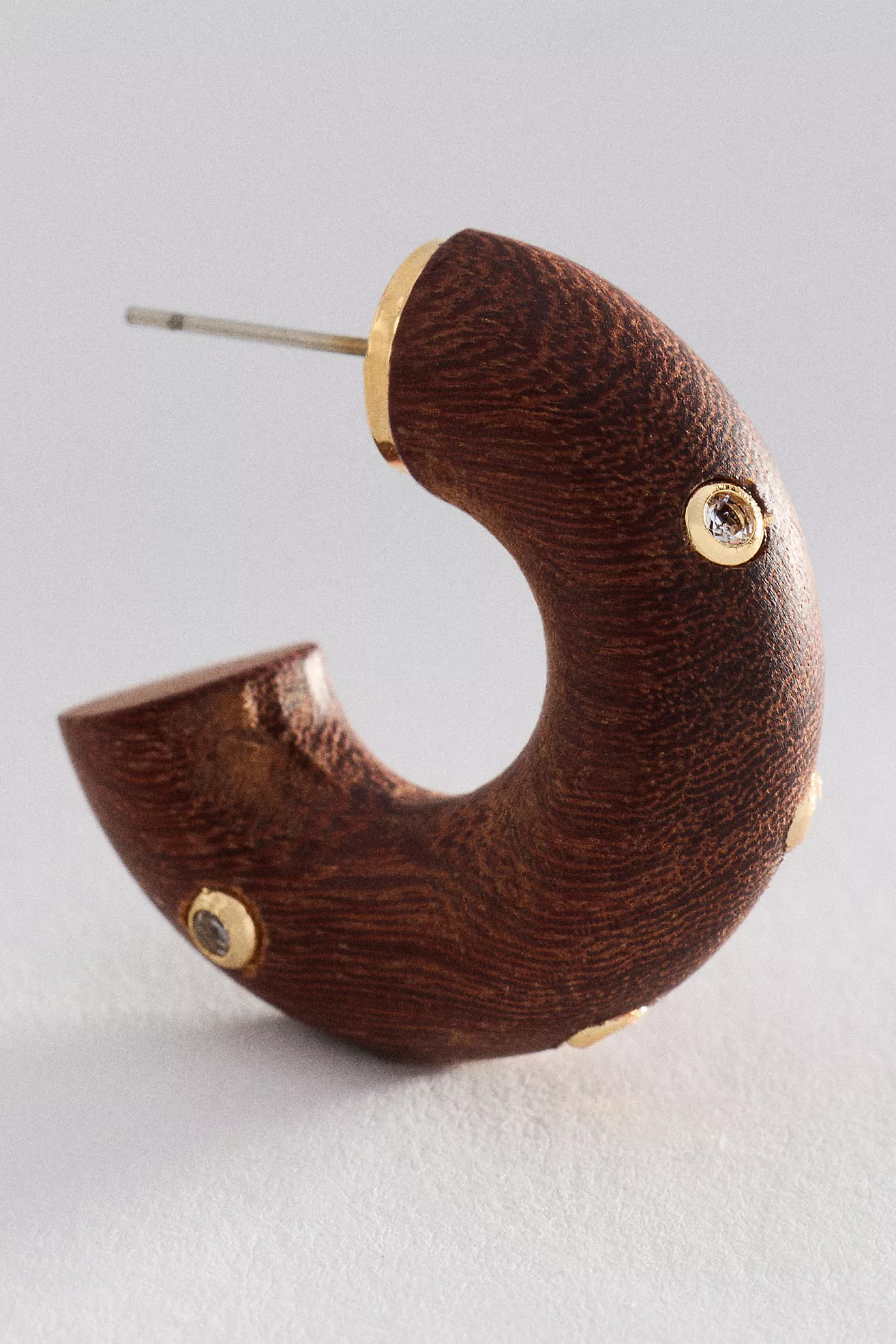 Shimmered Wood Hoop Earrings | Anthropologie (US)