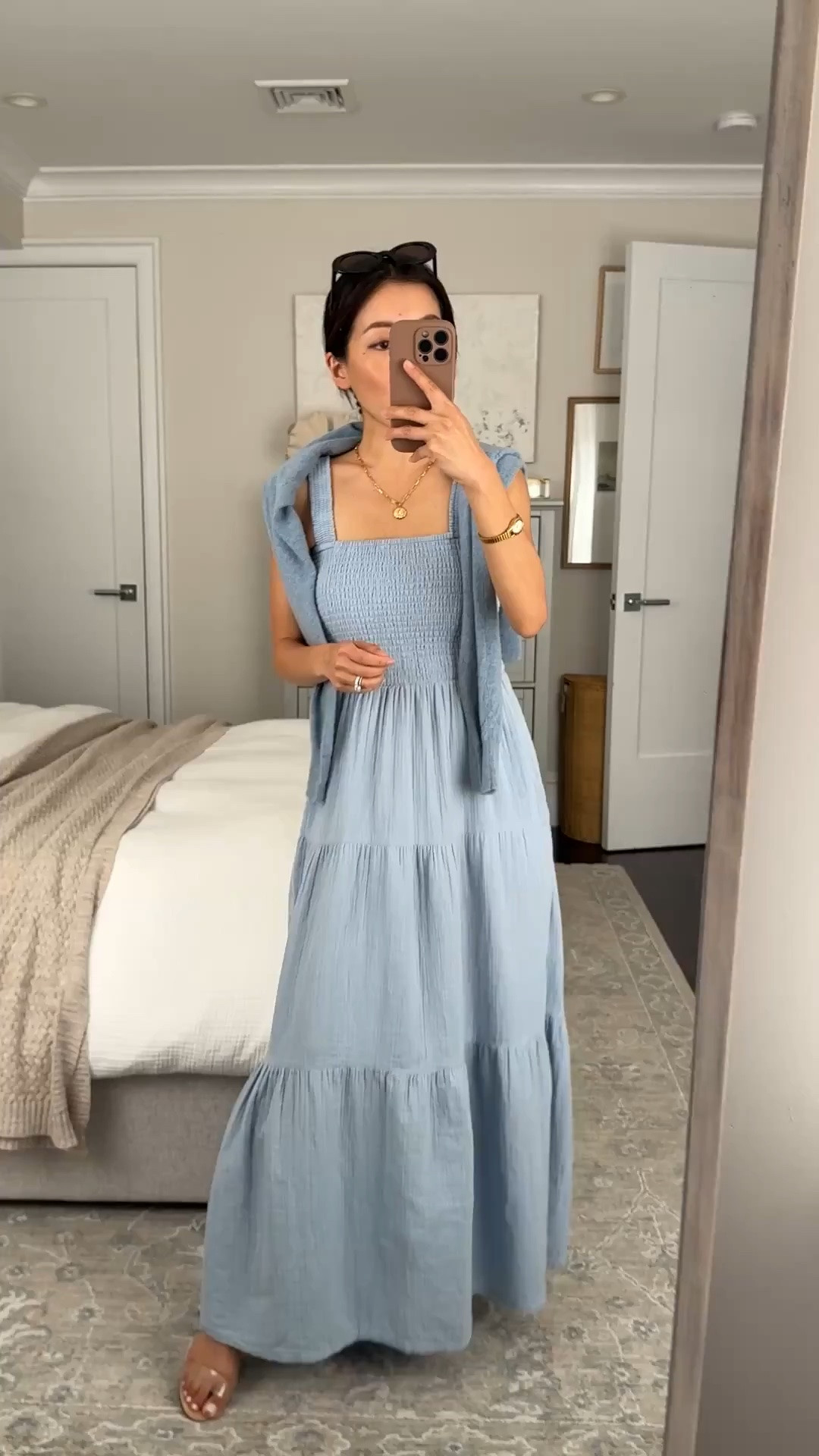 Super soft cotton dress  that now comes in petite sizing! 

I have both the regular XS (blue) and petite XS (red). The petite is ankle length on me while the regular fits like a maxi. 

These are soft 100% organic cotton gauze with pockets, and the style is nursing and bump friendly. 

• Cashmere sweater XS

#LTKPetite #LTKmomlife #LTKootd