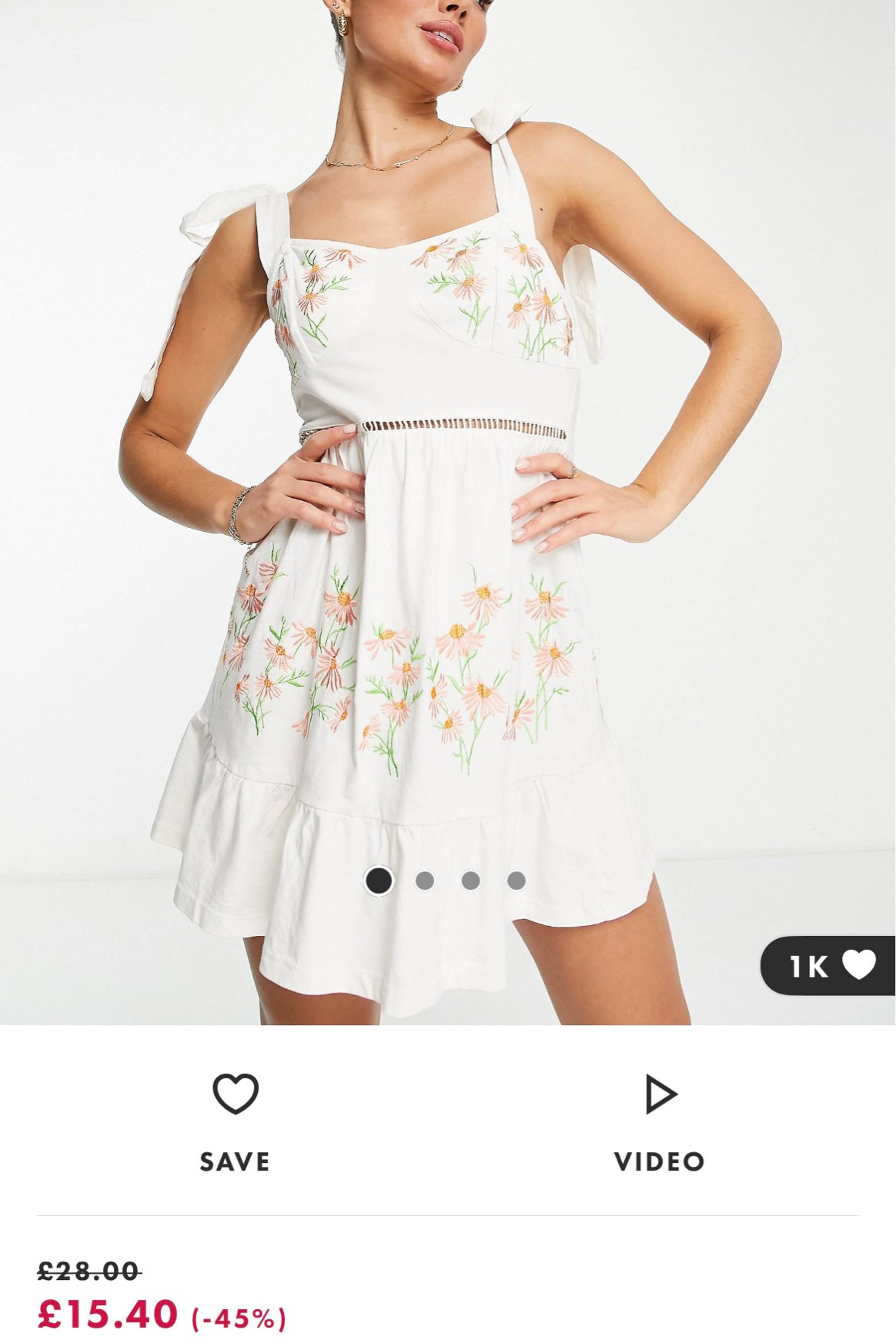 Tie shoulder dress