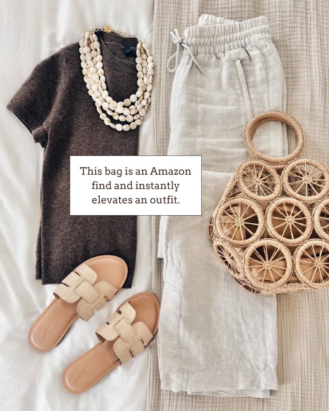 The cutest look for summer. This cute bag is an Amazon find.  It accessories this whole outfit perfectly 🙌🏻🙌🏻

#LTKSeasonal #LTKdayinmylife #LTKootd
