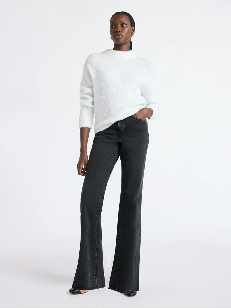 Free Assembly Women's Mid Rise Full Length Bootcut Jeans, 32" Inseam, Sizes 0-20 | Walmart (US)