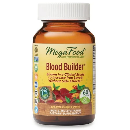 MegaFood Blood Builder - Iron Supplement Shown to Increase Iron Levels without Nausea or Constipatio | Walmart (US)