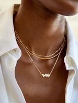 Fiona Initial Necklace - Clear/Gold | BaubleBar (US)