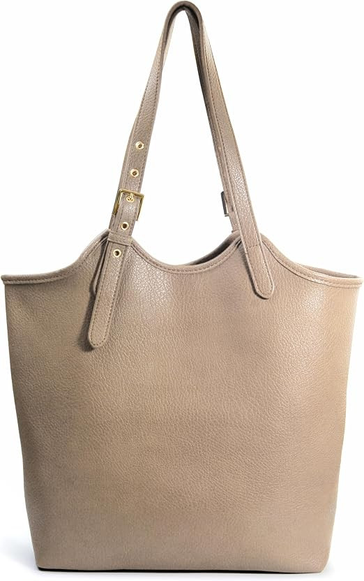 HOXIS Tote Bag for Women with Adjustable Handles Soft Vegan Leather Shoulder Handbag for Work, Tr... | Amazon (US)