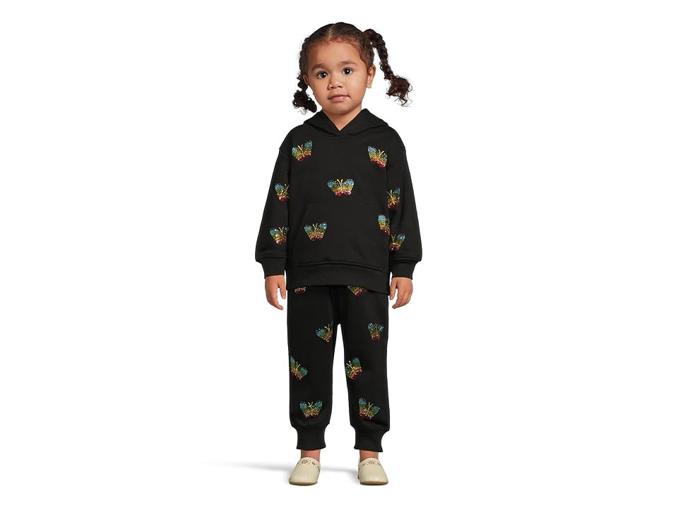 Lola and The Boys Rainbow Crystal Butterfly Set (Toddler/Little Kid/Big Kid) Girl's Dress Black : 6 Years (Little Kid), Cotton/Polyester | Zappos