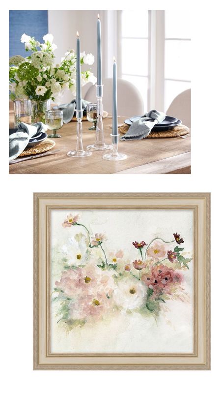 What I just ordered from Pottery Barn! This darling vintage art of flowers and these glass candle holders with baby blue tapered candles 🩷

Spring home decor coming right up 🙌🏻



#LTKMostLoved #LTKSeasonal #LTKhome