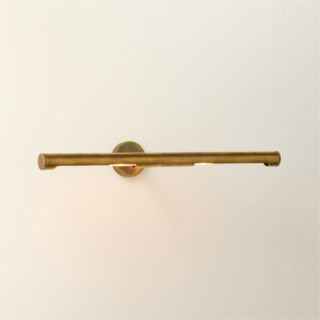 Archive Aged Brass 19.75"" Wall Mount Picture Light | CB2