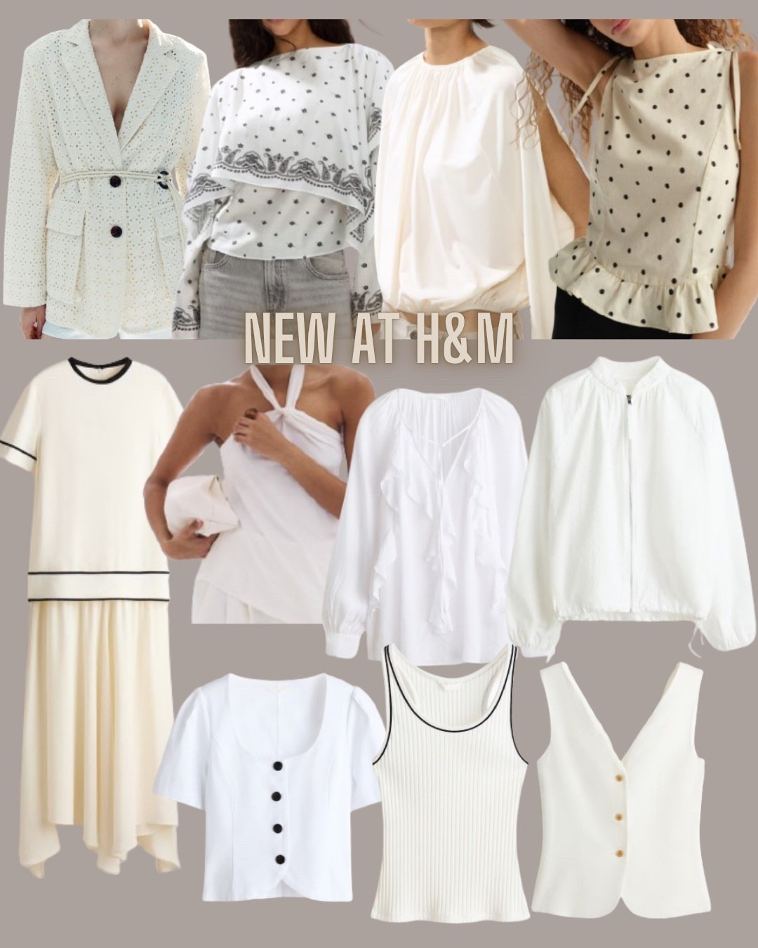 H&M fashion 
Summer whites
White blouse
Tank top
Blouse


#LTKSaleAlert