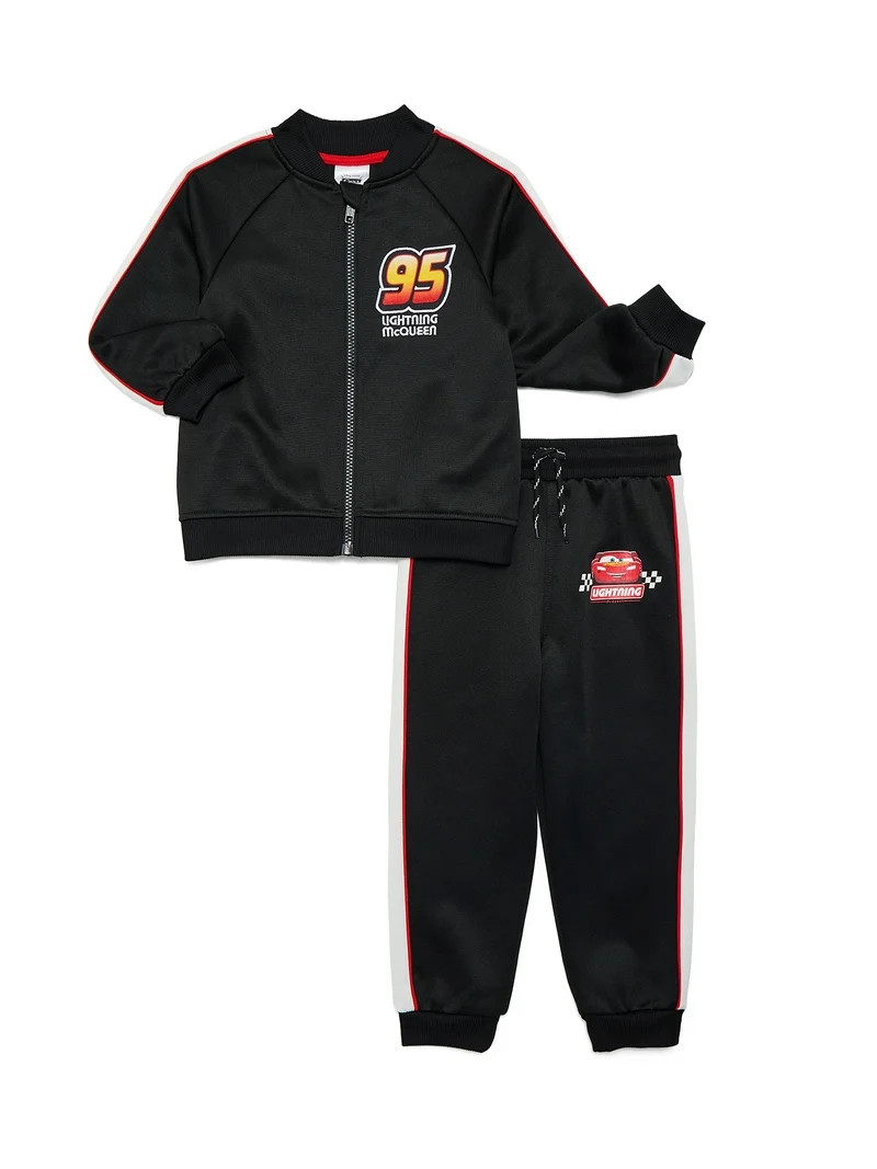 Disney Pixar Cars Toddler Boys Track Jacket and Jogger Pants Set, 2-Piece, Sizes 12M-5T | Walmart (US)