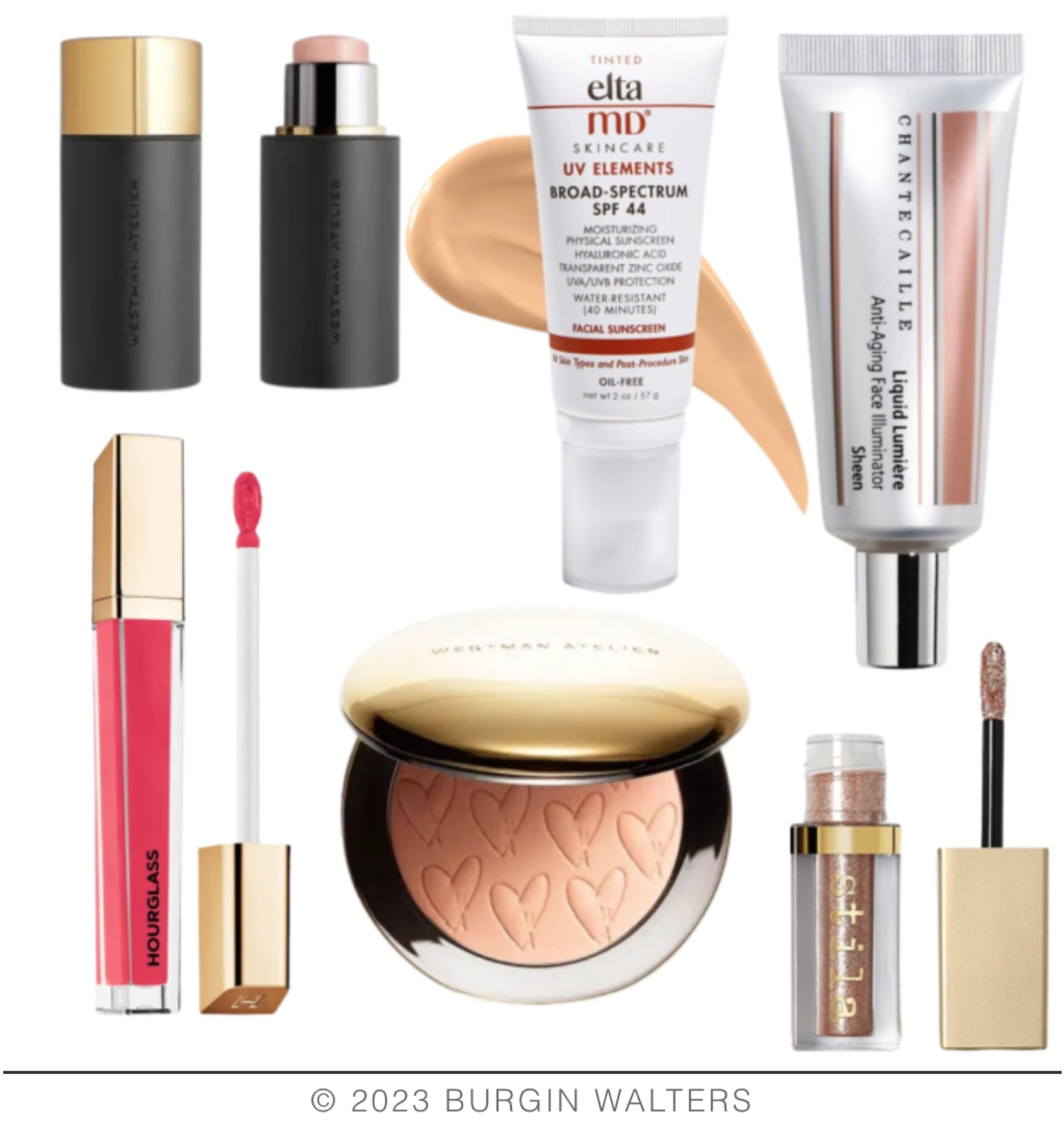 Beach makeup musts!  Tinted sunscreen, bronzer, shimmery highlighter and eye shadow + color on lips.  

#LTKstyletip #LTKbeauty