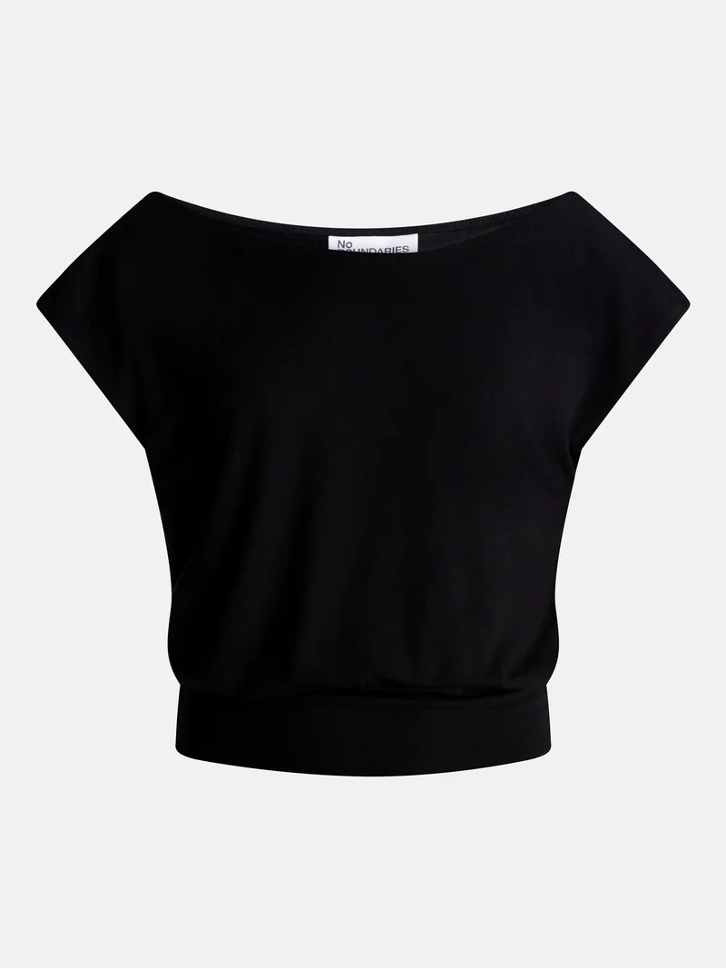 No Boundaries Asymmetrical Top with Banded Bottom, Women's XXS-XXL | Walmart (US)