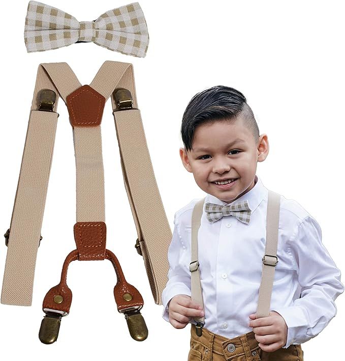 URBAN KRAFTS Suspenders and Bow Tie Set Adjustable for Boy Kid Child Son | Amazon (US)
