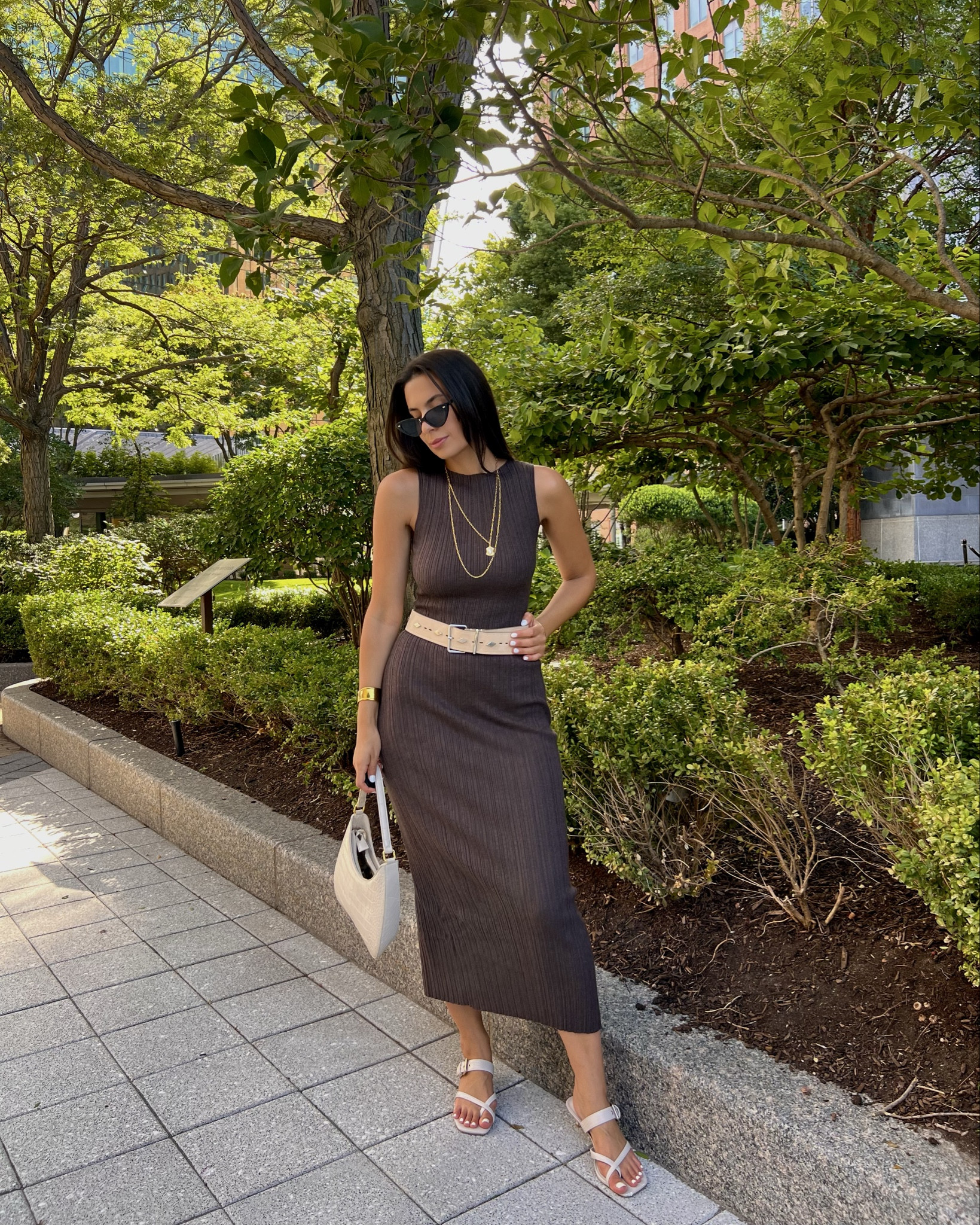 Late summer style, transitional style, transitional outfit, fall style, midi dress, mocha brown, minimal style 

Wearing dress in a size small 

#LTKFindsUnder100 #LTKSeasonal