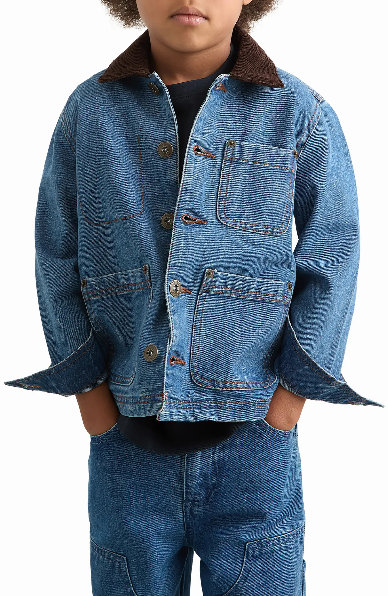 Kids' Herman Cotton Denim Chore Coat | Nordstrom