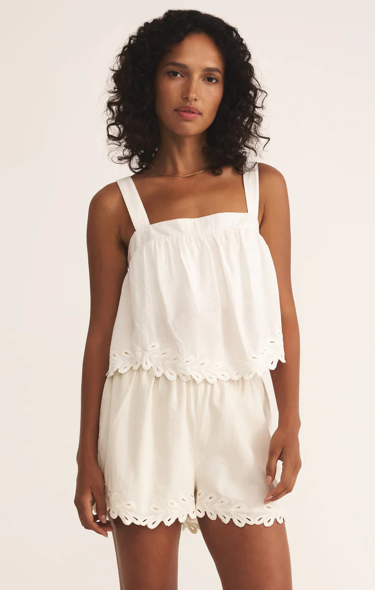 Annecy Embroidered Linen Tank | Z Supply